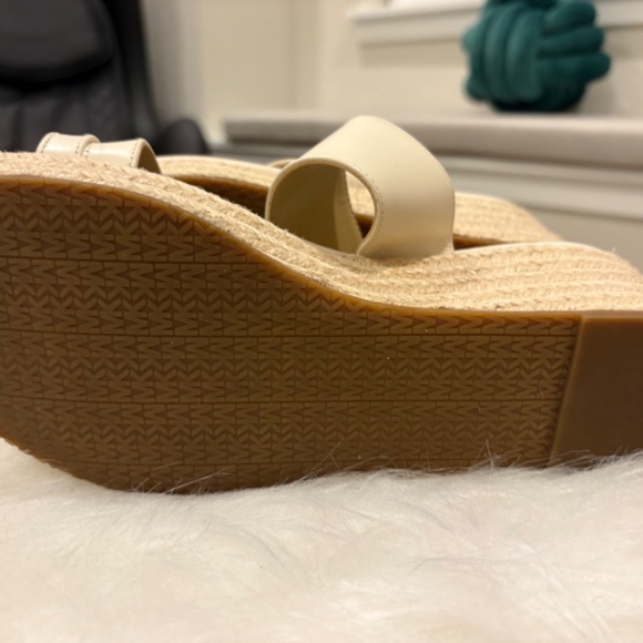 MICHAEL KORS platform ivory slides sandals shoes 8 - Picture 10 of 12
